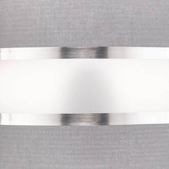 Lampenkap Helen E27 Ø20/hoogte15cm grijs/zilver grijs, zilver, opaal