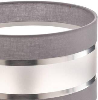 Lampenkap Helen E27 Ø25/hoogte 15cm grijs/zilver grijs, zilver, gesatineerd