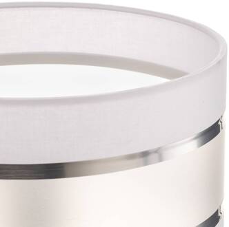 Lampenkap Helen E27 Ø25/hoogte 15cm wit/zilver wit, zilver, gesatineerd