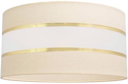 Lampenkap Helen E27 Ø40/hoogte 20cm crème/goud crème, goud, gesatineerd