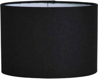 Lampenkap Luna Cilinder - 18xØ25 Cm - Katoen - Zwart