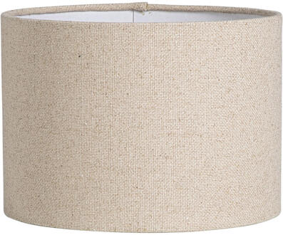 Lampenkap Luna Cilinder Naturel - 18xØ25 Cm - Katoen - Wit#Crème