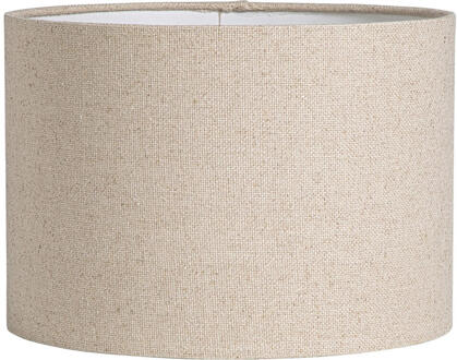 Lampenkap Luna Cilinder Naturel - 21xØ30 Cm - Katoen - Crème#Wit