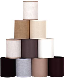 Lampenkap Roller, lichtbruin, Ø 13 cm, hoogte 15 cm