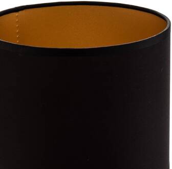 Lampenkap Soho, zwart/goud, textiel, Ø 18 cm zwart, goud