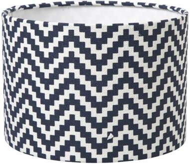 Lampenkap zigzag groot - zwart/wit - ø24.5x17.5 cm