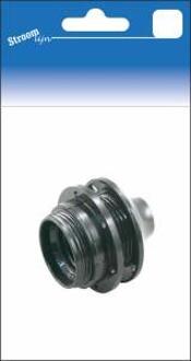 Lamphouder E27 zwart met kraag en ring