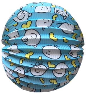 Lampion blauwe opdruk jongen