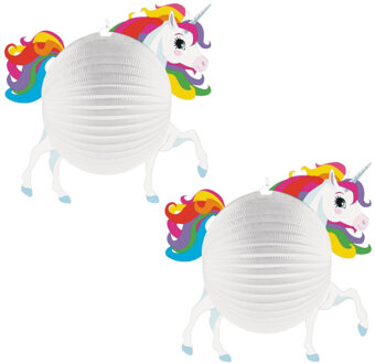 Lampion Eenhoorn - 5x - D25 cm - rond - karton - sint maarten - 11 november