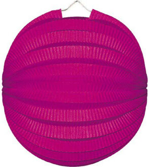 Lampion - fuchsia roze - 22 cm - papier