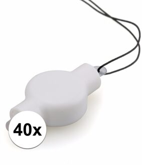 Lampion LED lampjes - 40x stuks - lampionnen lichtjes - Sint maarten verlichting Wit