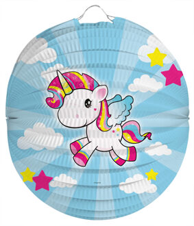 Lampion Unicorn (1 Stuks) Blauw