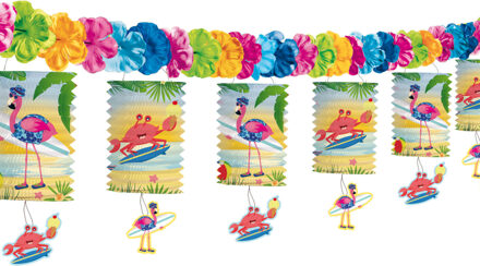 Lampionnen slinger Hawaii (3,6 Meter) Multikleur - Print