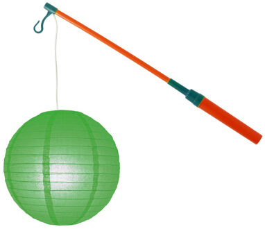 Lampionstokje 40 cm - met lampion - groen- D25 cm