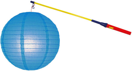 Lampionstokje 50 cm - met lampion - blauw - D25 cm