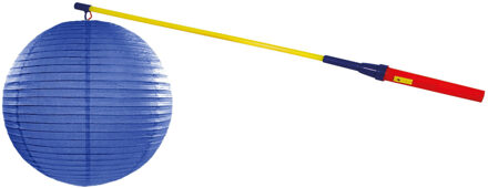 Lampionstokje 50 cm - met lampion - donker blauw - D25 cm
