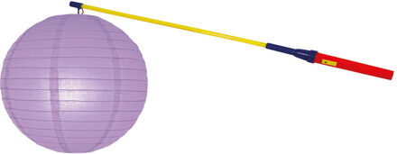 Lampionstokje 50 cm - met lampion - lila paars - D25 cm