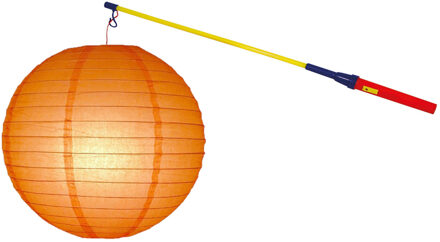 Lampionstokje 50 cm - met lampion - oranje - D25 cm