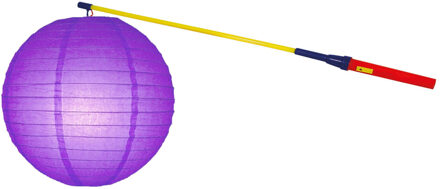 Lampionstokje 50 cm - met lampion - paars - D25 cm