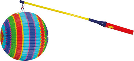 Lampionstokje 50 cm - met lampion - regenboog kleuren - D26 cm