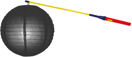 Lampionstokje 50 cm - met lampion - zwart - D25 cm