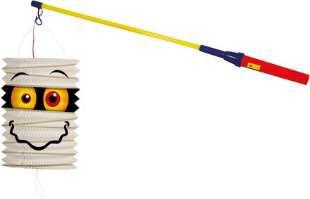 Lampionstokje 50 cm - met mummie lampion - wit - H18 cm