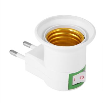 Lampvoet E27 Led Light Man Socket Naar Eu Type Plug Adapter Converter Voor Bulb Lamp Houder Met Aan/off Knop
