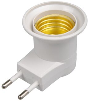 Lampvoet E27 Led Light Man Socket Naar Eu Type Plug Adapter Converter Voor Lamp Houder Met Aan/Uit knop