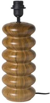 Lampvoet houtlook - bruin - ø13.2x20 cm
