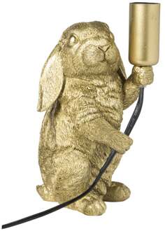 Lampvoet konijn - goudkleurig - 21x13x9.5 cm