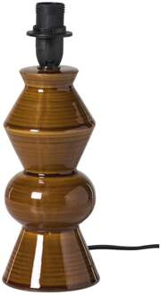 Lampvoet reactive glaze - bruin - ø9.5x21 cm