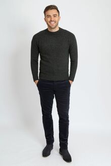 Lamswol Trui Ronde Hals Antraciet Grijs - XL