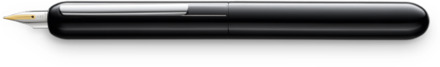 Lamy vulpen, model dialog, uitvoering piano zwart met fijne gouden penpunt