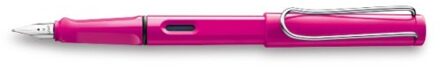 Lamy vulpen, model safari pink met een medium blauwe vulling