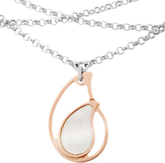 'Lana' Dames 925 Zilveren Armband - Zilver/Roze ZA-7164 Zilver en roségoud