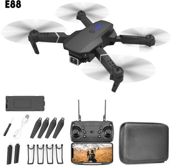 Lanbird E88 Mini Opvouwbare Rc Drone 4K 1080P Hd Enkele Camera 3-Zijdig Obstakel Vermijden Drone Speelgoed met 2 Batterij