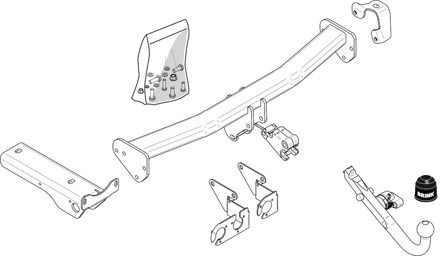 LAND Afneembare trekhaak