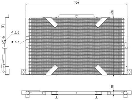 Land Rover Condensor, airconditioning 350489