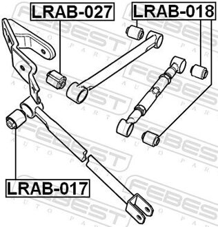 Land Rover Draagarmrubber LRAB017