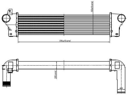 Land Rover Intercooler, inlaatluchtkoeler 309054