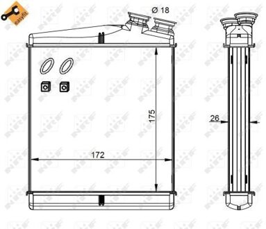 Land Rover Kachelradiateur, interieurverwarming 54340