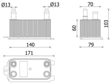 Land Rover Oliekoeler, automatische transmissie CLC326000P
