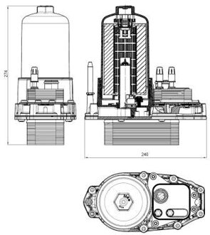 Land Rover Oliekoeler, motorolie 31831