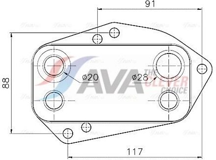 Land Rover Oliekoeler, motorolie AU3349