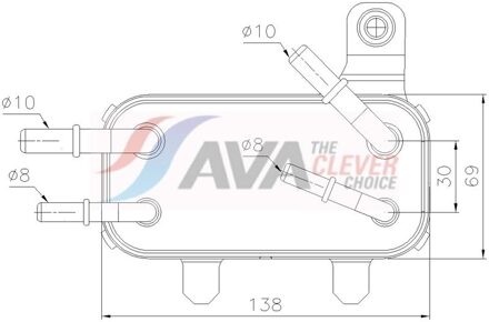 Land Rover Oliekoeler, motorolie AU3366