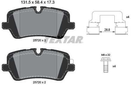 Land Rover Remblokken set 2572001