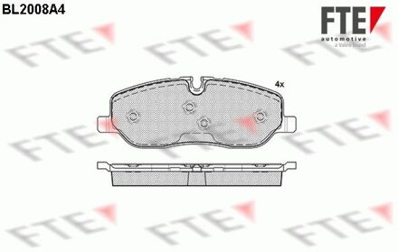 Land Rover Remblokken set BL2008A4