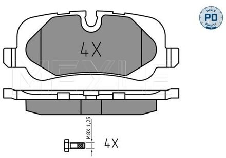Land Rover Remblokkenset, schijfrem 0252419217PD