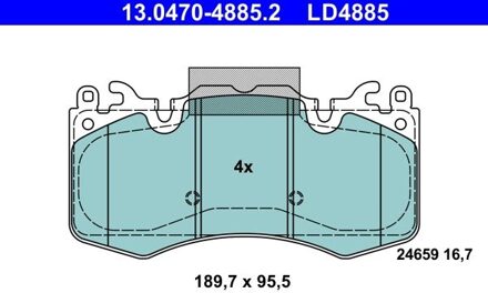 Land Rover Remblokkenset, schijfrem 13047048852