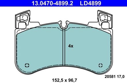 Land Rover Remblokkenset, schijfrem 13047048992